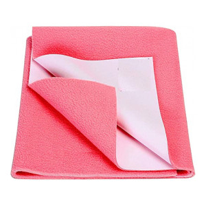 Keviv® Waterproof Baby Bed Protector Dry Sheet/Reusable mat with Ultra absorbance for New Born Babies (Small (50cm X 70cm), Salmon Rose)