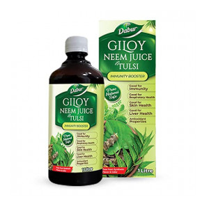 Dabur Giloy Neem Juice with Tulsi: 100% Ayurvedic Health Juice -1L