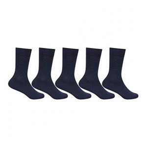 Bonjour Boy's Cotton Calf Socks (BRO7001_Navy_16-Above Yrs)