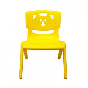 Sunbaby Magic Bear Face Chair Strong & Durable Plastic Best for School Study, Portable Activity Chair for Children,Kids,Baby (Weight Handles Upto 100 Kg)-Yellow