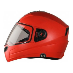 Steelbird SBA-1 7Wings Hands Free Full Face Helmet Motorbike Helmet  (Red with Plain Visor)