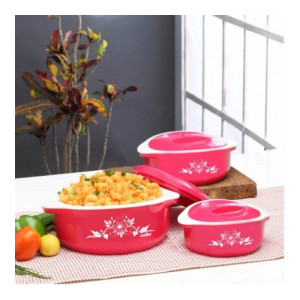 Cello Hot Meal Pack of 3 Thermoware Casserole Set  (500 ml, 1500 ml, 850 ml)