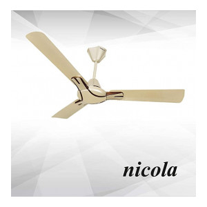 (Renewed) Havells Nicola 1200mm Ceiling Fan (Gold Mist Copper, Pack of 2)