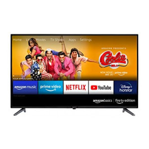 AmazonBasics 81cm (32 inches) Fire TV Edition HD Ready Smart LED TV AB32E10SS (Black)