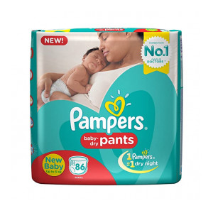 Pampers New Born Size Pants Diapers, 86 Pieces