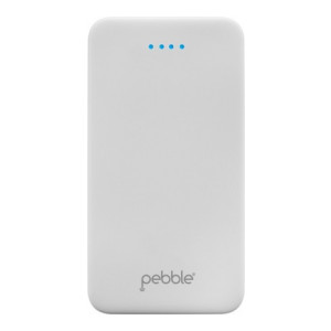 Pebble 10000 mAh Power Bank (Fast Charging, 10 W)  (White, Lithium Polymer)