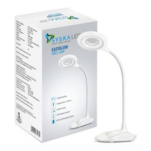 Syska SSK-TL-8602L Rechargeable Table Lamp  (24 cm, White)
