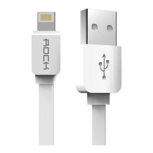 Rock RB056315 1 m Lightning Cable  (Compatible with iPHONE, White)