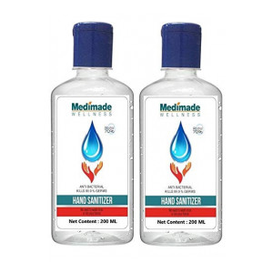 Medimade 200 ml Sanitizer (Pack of 2) - 70% Alcohol, FDA Approved