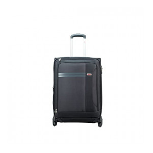 VIP Plazma Polyester 67 cms Black Softsided Check-in Luggage (STPLAW65BLK)