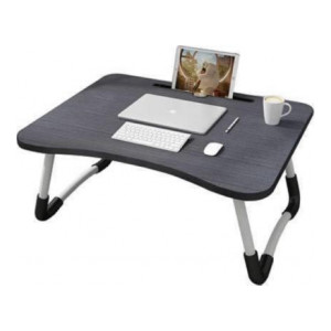 Royatto Wood Portable Laptop Table  (Finish Color - Black)