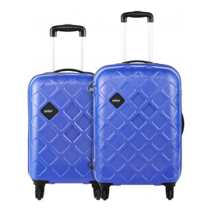 SAFARI : Hard Body Set of 2 Luggage - MOSAIC 55/65 4W ROYAL BLUE - Blue