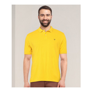 Allen solly : Solid Men Polo Neck T-Shirts
