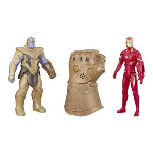 MARVEL Iron Man, Thanos and Infinity Gauntlet Titan Hero Series  (Multicolor)