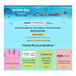Buy Prime Membership to grab All the Loots & best Offers during Prime Day Sale (26-27 July) & Extra cashbacks