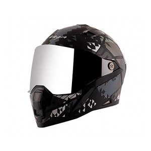 Vega Storm Atomic Dull Black Silver Helmet-L