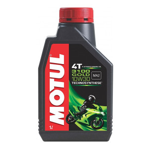 Motul 3100 4T Gold 10W30 API SM Technosynthese High Performance Semi Synthetic Engine Oil for Bikes (1 L)