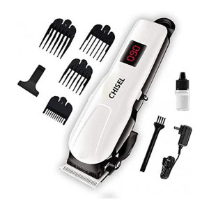 Chisel CT 1100 Proffesional Digital Rechargeable: 120 Minutes Runtime Hair Clipper for Men (White)
