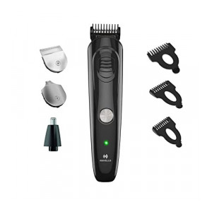 Havells GS6400 Quick Charge Multi-Grooming Kit with Beard, Detail and Nose Trimmer, 50 minutes Runtime (Black)