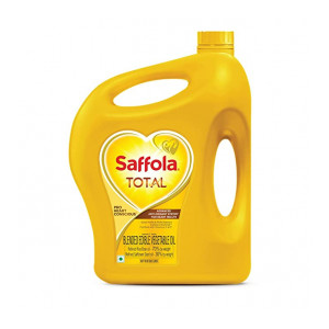 Saffola Total Refined Cooking oil | Blended Rice Bran & Safflower oil | Helps Manage Cholesterol | 5 Litre jar