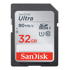 SanDisk 32GB Ultra SDHC UHS-I Memory Card - 90MB/s, C10, U1, Full HD, SD Card - SDSDUNR-032G-GN6IN