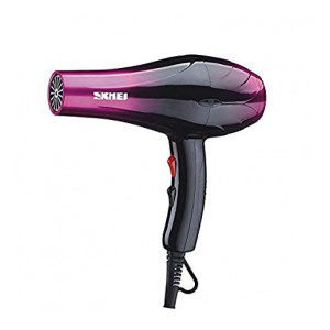 SKMEI 2200W Salon Hair Dryer, Professional 2 in 1 Blow Styling Blowdryer, Low Noise Fast Drying, With Concentrator, Nozzle, 20 Year Lifespan, Black (SK-2002)