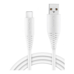 LAVA D3 Speed 1 m USB Type C Cable  (Compatible with Mobile, White, One Cable)