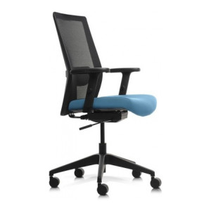 WIPRO Fabric Office Executive Chair  (Black, Blue, Knock Down)