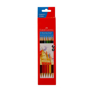 Faber-Castell Bi-Color Pencil Set - Pack of 6 (Assorted) (APply coupon)