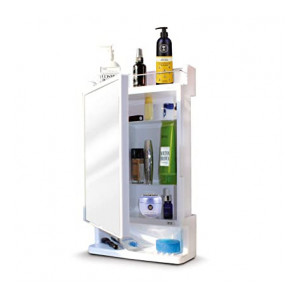 Ciplaplast Strong and Heavy Rich Look Cabinet with Mirror - White