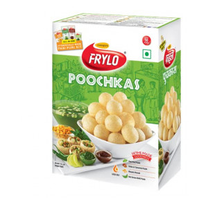 Frylo’s Ready to Fry Multigrain Poochkas/Panipuri/Golgappa/Gupchup Packet with Paste for Water Filling & Masala Boondi | Pack of 2 | 215 GMS | Approx. (_) Puris.