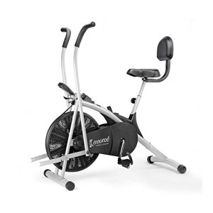 Cockatoo AB06WBC Stainless Steel Exercise Bike with Moving Handle, Back Support and Adjustable Cushioned Seat,(DIY Do It Yourself Installation,1 Year Warranty) [10% Instant Discount  on IndusInd/Axis/Citi Bank Cards]