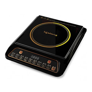 Lifelong LLIC40 Regalia Induction Cooktop with 7 preset Indian Menu, Display and Push Button for Easy and Fast Cooking Deep Fry, Stir or Boil (Black,1800 W)