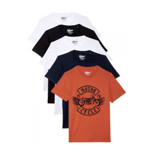 RoadsterMen Pack of 5 Pure Cotton T-shirts