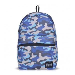 EUME Nano Polyester 13 Ltrs Mini Daypack Backpack for Men and Women (Camo Multi Blue) - Yellow Series