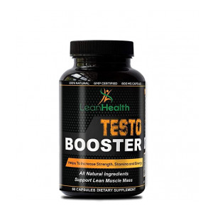 Leanhealth Testo Booster Dietary Supplement for Men & Women Supports Muscle Growth Energy Stamina - 60 Capsules 800Mg [Apply coupon]