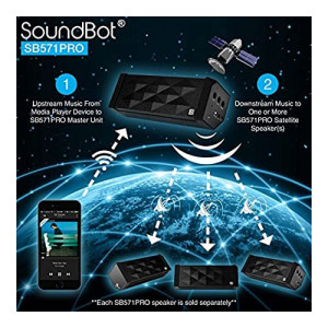 SoundBot SB571PRO 5 Watt + 5 Watt Wireless Bluetooth Portable Satellite Speaker (Black) [Apply 65% coupon]