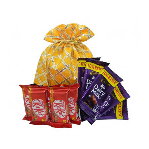 Richu Chocolates And More Rich'U Gift Hamper Gift For Rakhi Diwali Anniversary Birthday Christmas Valentine Her Him Assorted Gift Pouch, Chocolate, 1 Count  Min 50% off