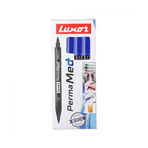 Luxor Perma Med Marker Pen , Blue ( Pack of 10 ) [ Apply 35% coupon]