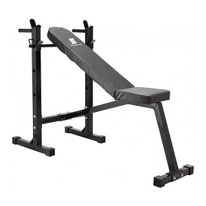 Amazon Brand - Symactive Adjustable Exercise Bench with Barbell Support