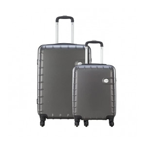 Aristocrat Lisbon Set of Small and Medium Graphite Hardside Trolley Bag with Anti-Scratch Surface