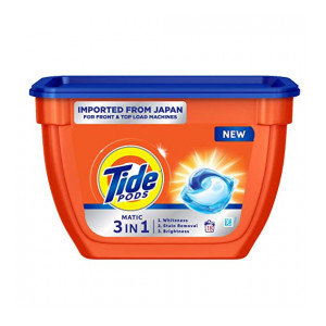 Tide Matic 3in1 PODs Liquid Detergent Pack 18 Count for Both Front Load and Top Load Washing Machines (18N*19.85g)