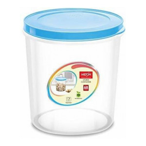 MILTON - 10 L Polypropylene Grocery Container  (White, Blue)