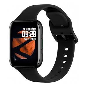 ZEBRONICS Zeb-Fit1220CH Smart Fitness Band, 2.5D Curved Glass Full Touch Display, SpO2, BP & Heart Rate Monitor, IP67 Water Resistant, 7 Sports Mode (Black Rim + Black Strap)