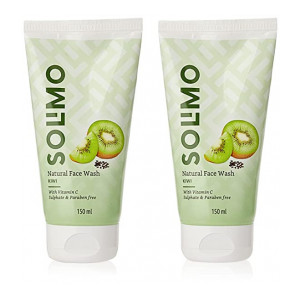 Amazon Brand - Solimo Kiwi Seed Face Wash, 150ml (Pack of 2)