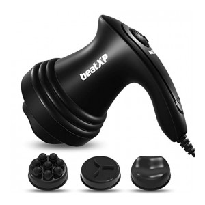 beatXP Blaze Electric Body Massager with 3 Massage Heads - Shiatsu Full Body Relaxation for Pain and Stress Relief - InfraRed Heat Therapy - Back, Leg, Foot & Body Slimming Massager with 1 Year Warranty (coupon)