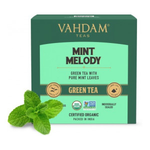 Vahdam Organic Mint Melody Mint Green Tea Bags Box  (15 Bags)