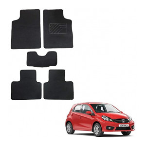 Upto 90% off on  Oshotto/Matcon Carpet Foot mat Compatible with Honda Brio (Set of 5, Black)