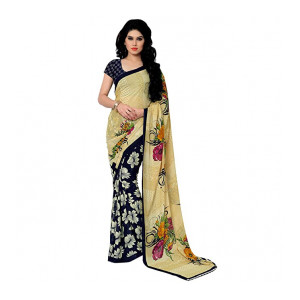 Upto 85% off on  Anand Sarees Georgette Saree with Blouse Piece (2942_Multicoloured_Free size)