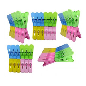 10cr Plastic Cloth Clips  (Multicolor Pack of 60)
